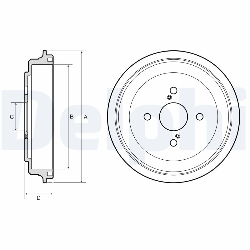Delphi Diesel Remtrommel BF674