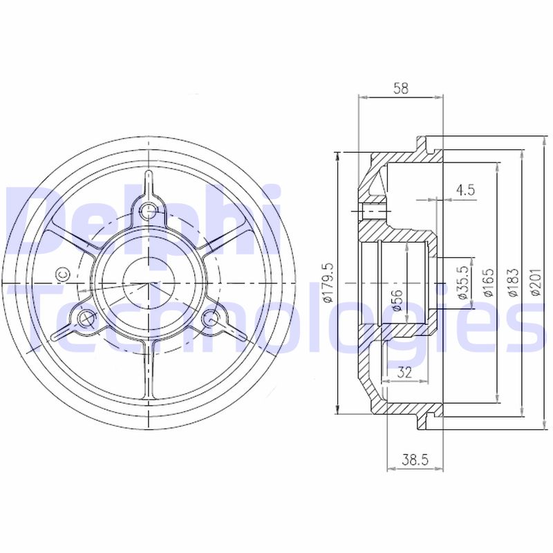 Remtrommel Delphi Diesel BFR267