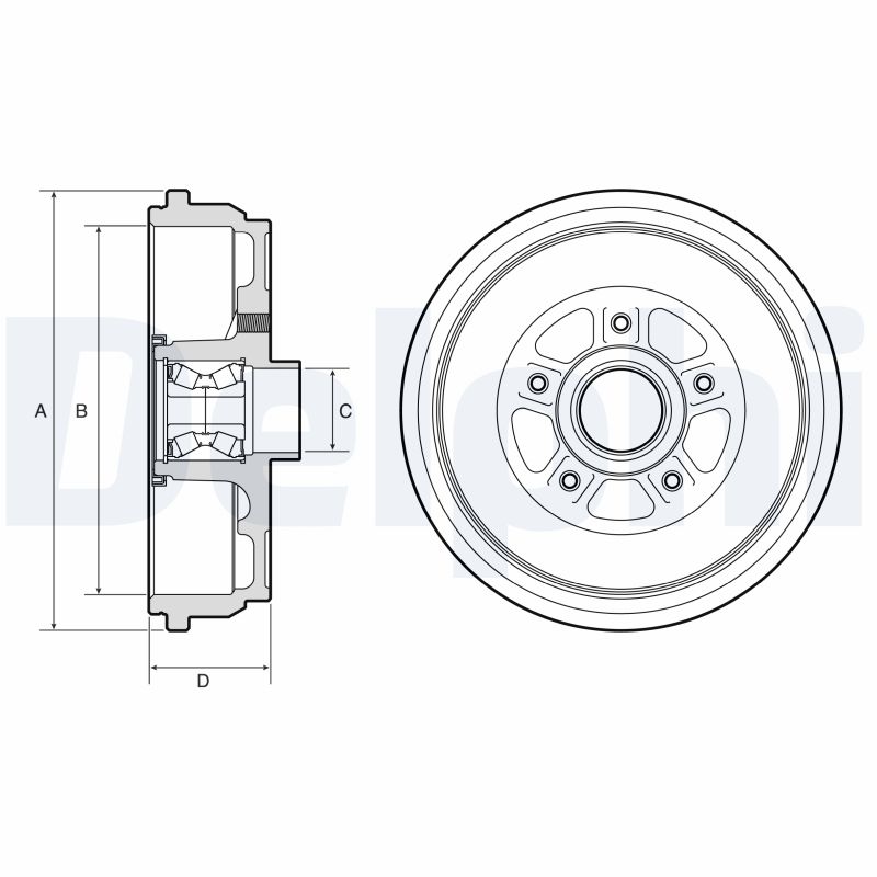 Delphi Diesel Remtrommel BFR656