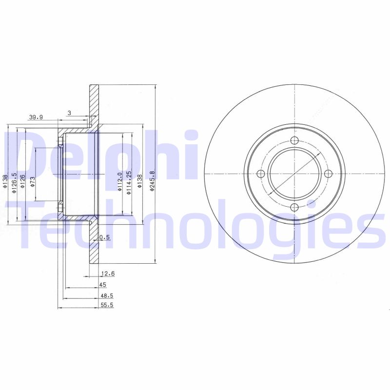 Remschijven Delphi Diesel BG2069