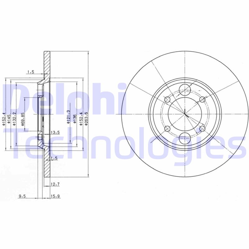 Remschijven Delphi Diesel BG2084