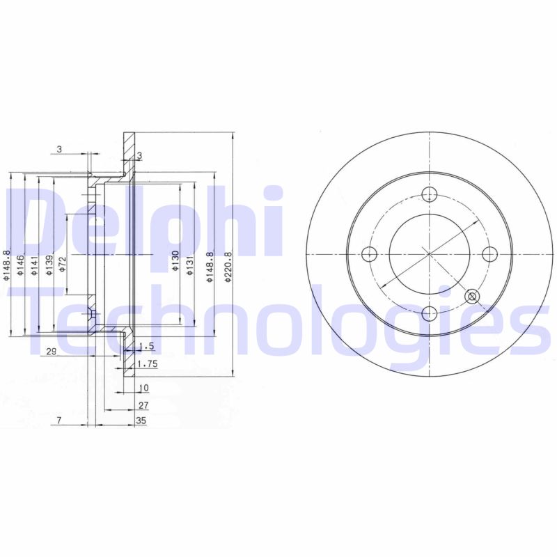 Remschijven Delphi Diesel BG2118