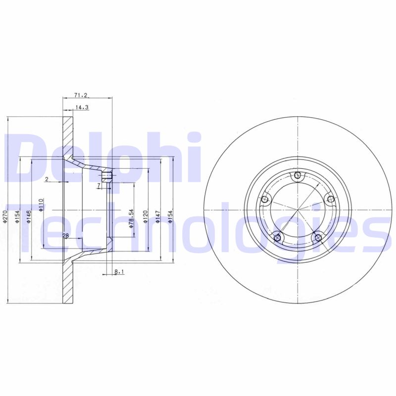 Remschijven Delphi Diesel BG2157