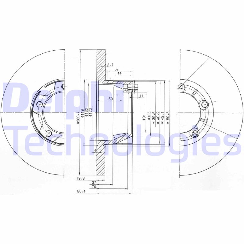 Remschijven Delphi Diesel BG2163