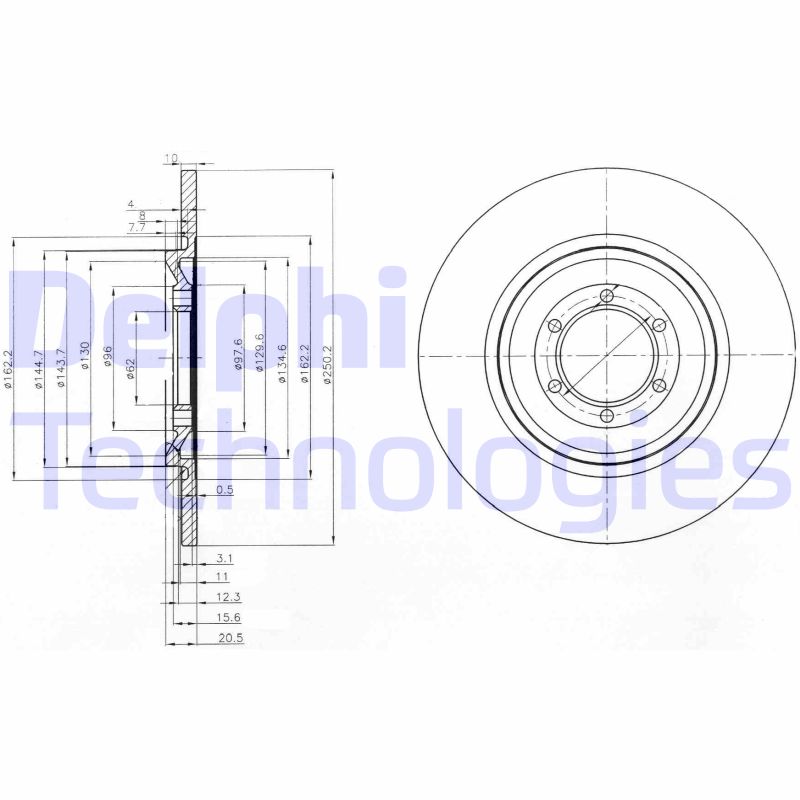 Remschijven Delphi Diesel BG2186