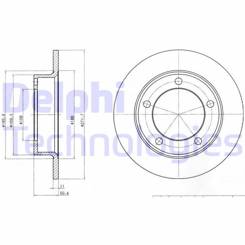 Remschijven Delphi Diesel BG2208