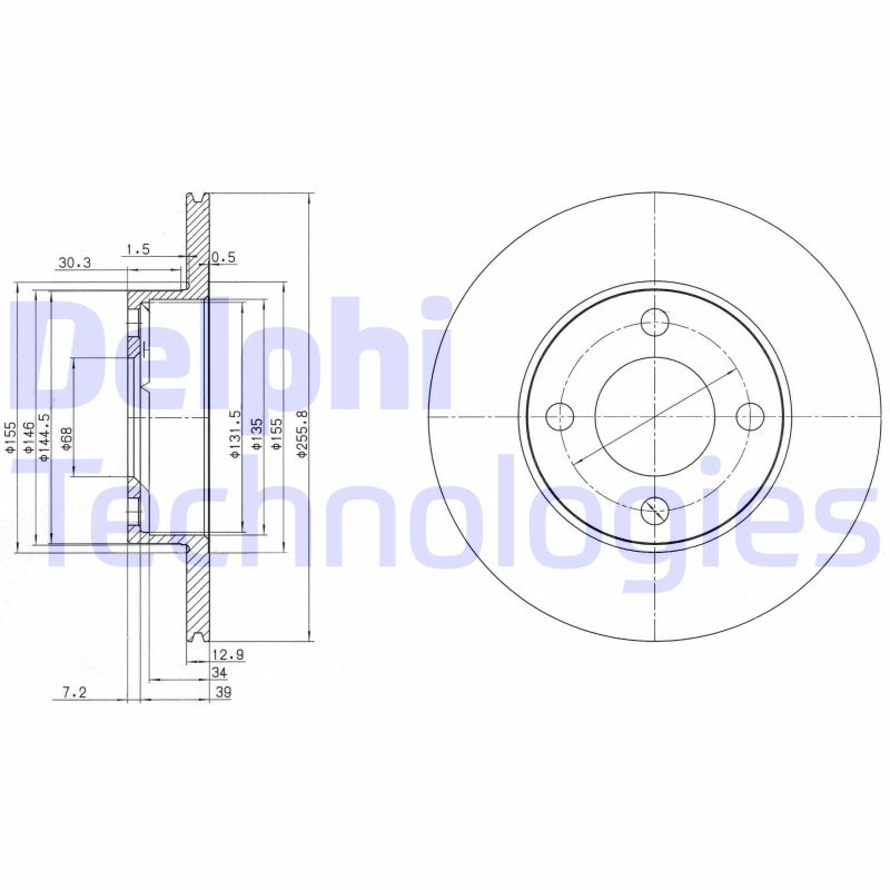 Remschijven Delphi Diesel BG2215