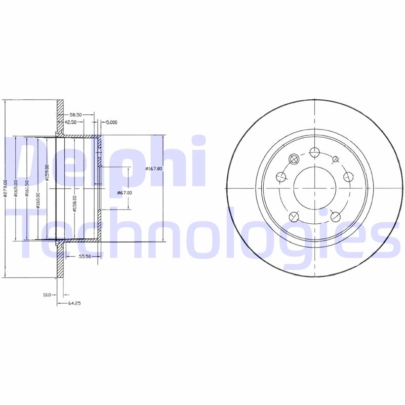 Remschijven Delphi Diesel BG2252