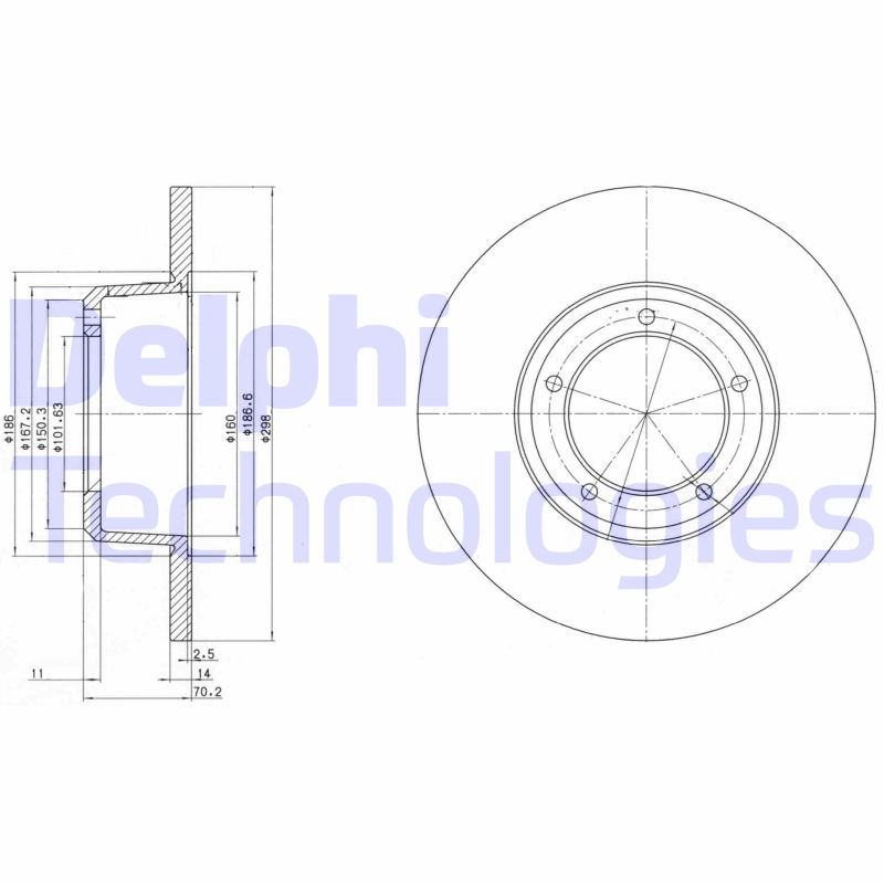 Remschijven Delphi Diesel BG2297