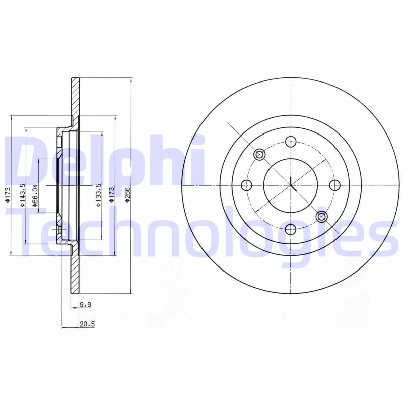 Remschijven Delphi Diesel BG2308