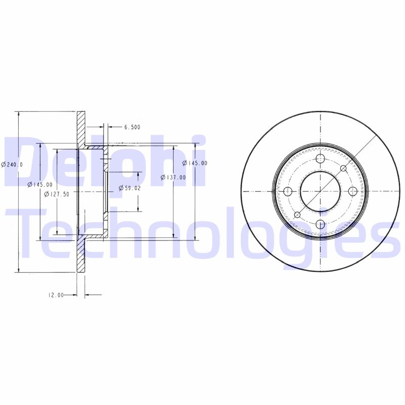 Remschijven Delphi Diesel BG2313