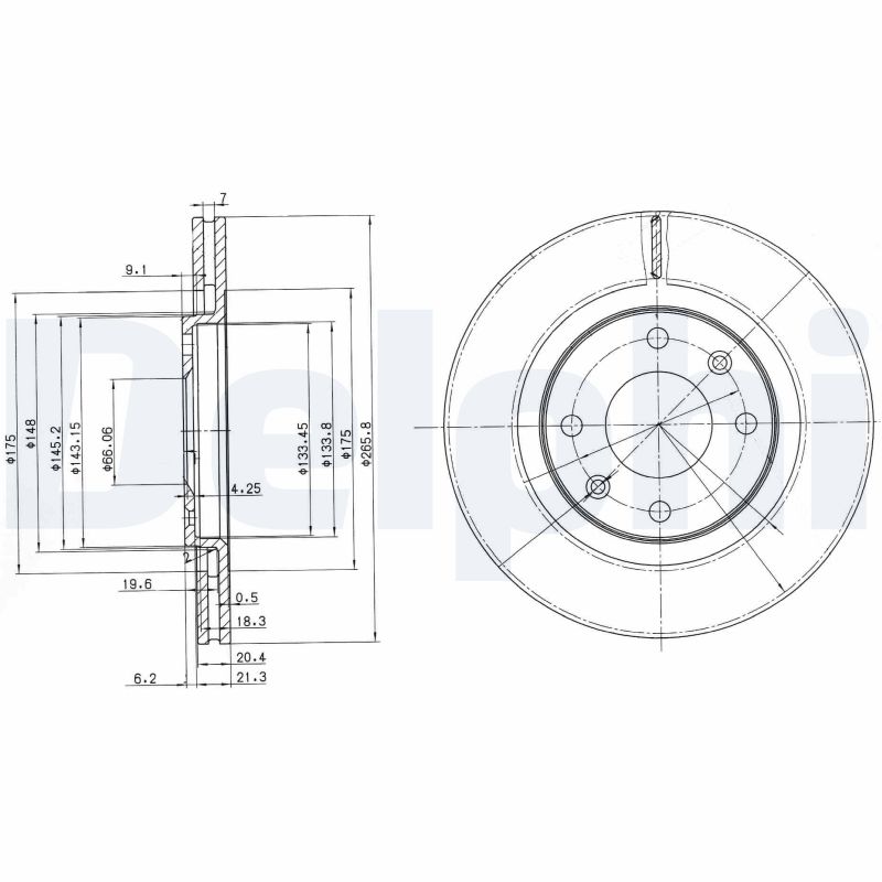 Remschijven Delphi Diesel BG2387C