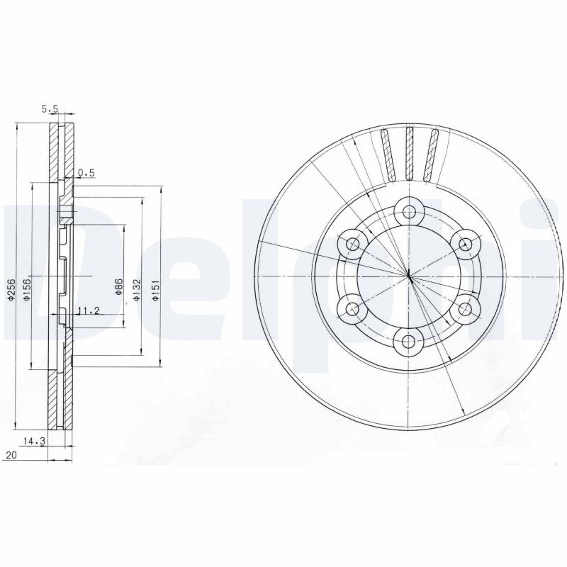 Remschijven Delphi Diesel BG2416
