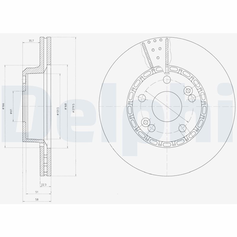 Remschijven Delphi Diesel BG2449