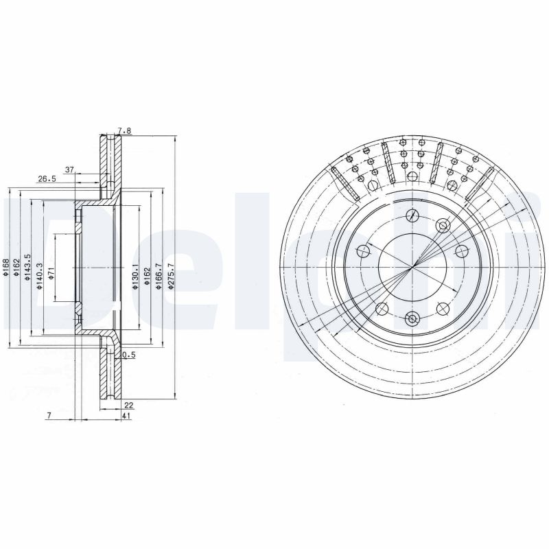 Remschijven Delphi Diesel BG2460