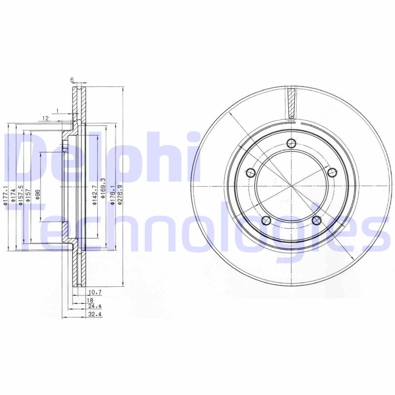 Remschijven Delphi Diesel BG2534