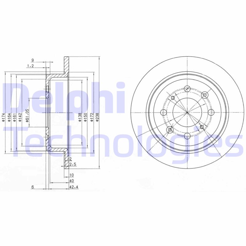 Remschijven Delphi Diesel BG2538