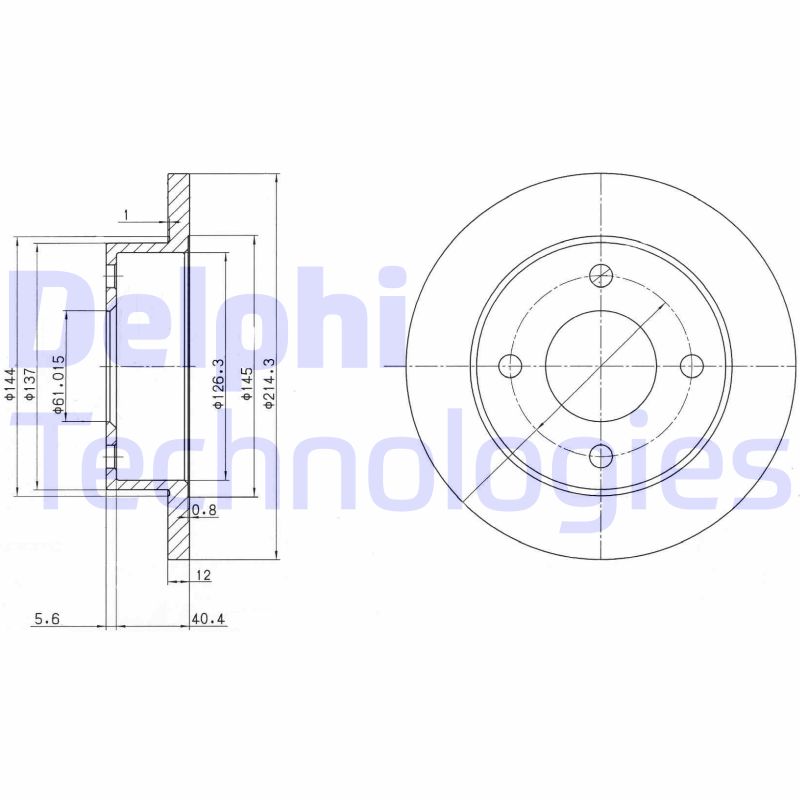 Remschijven Delphi Diesel BG2566