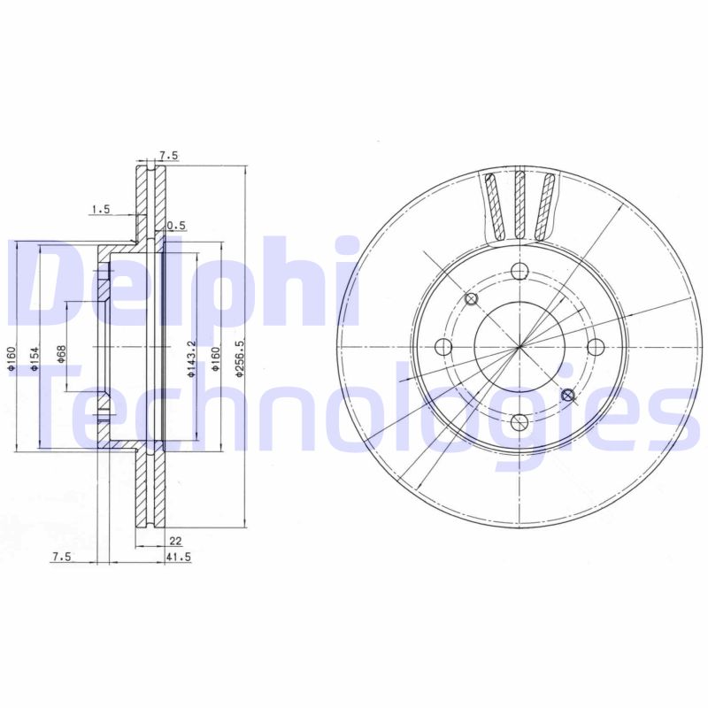 Remschijven Delphi Diesel BG2567