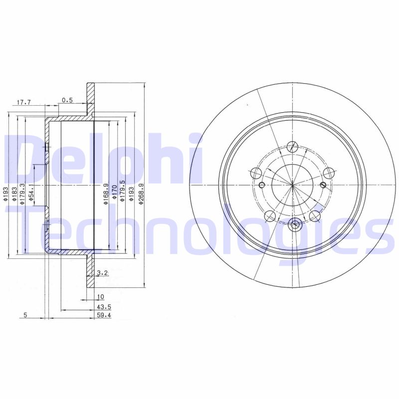 Remschijven Delphi Diesel BG2594