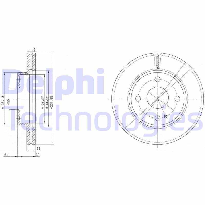 Remschijven Delphi Diesel BG2629