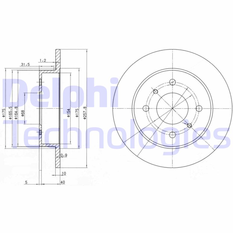 Remschijven Delphi Diesel BG2633