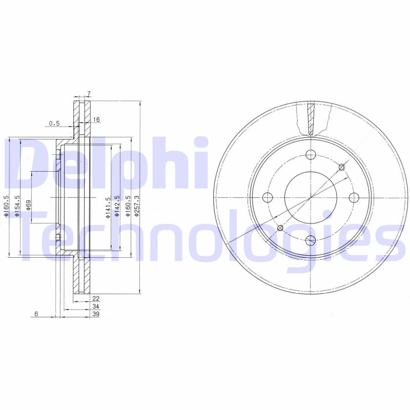 Remschijven Delphi Diesel BG2657