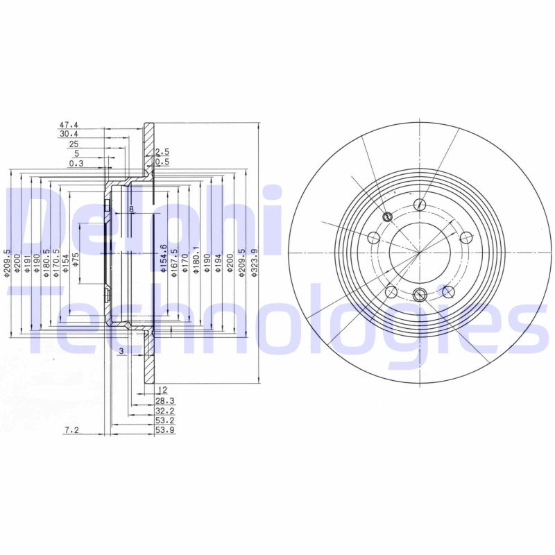 Remschijven Delphi Diesel BG2671