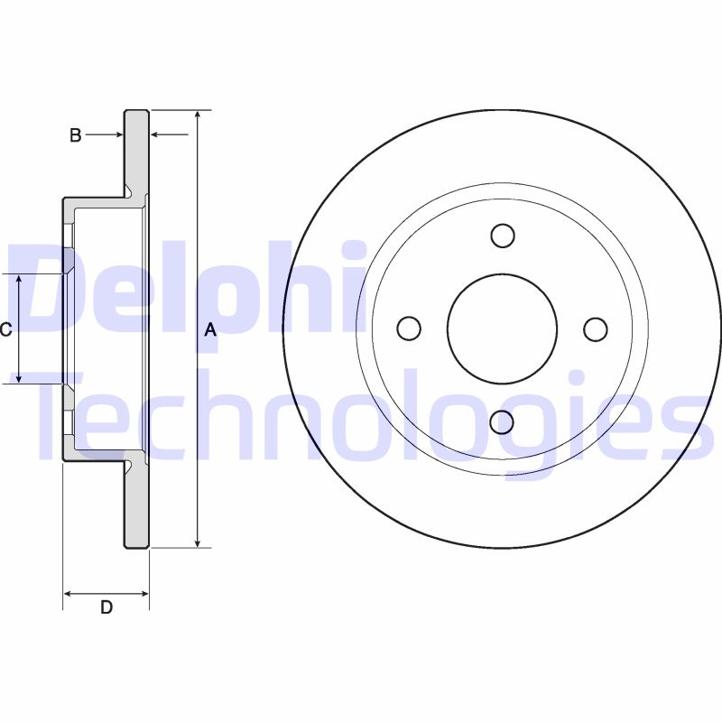 Remschijven Delphi Diesel BG2683