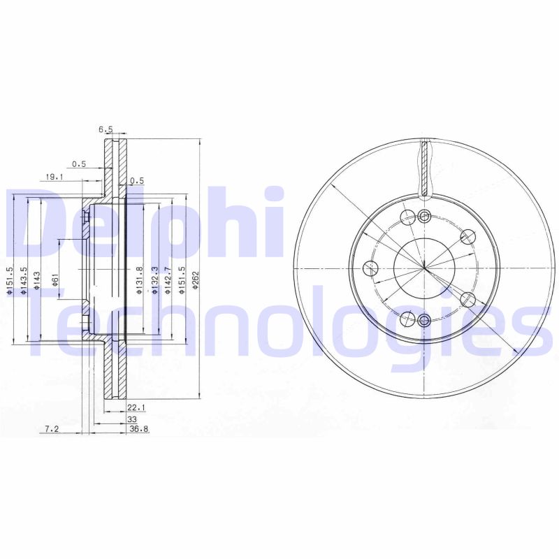 Remschijven Delphi Diesel BG2695