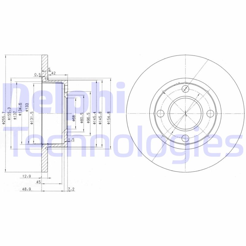 Remschijven Delphi Diesel BG2752