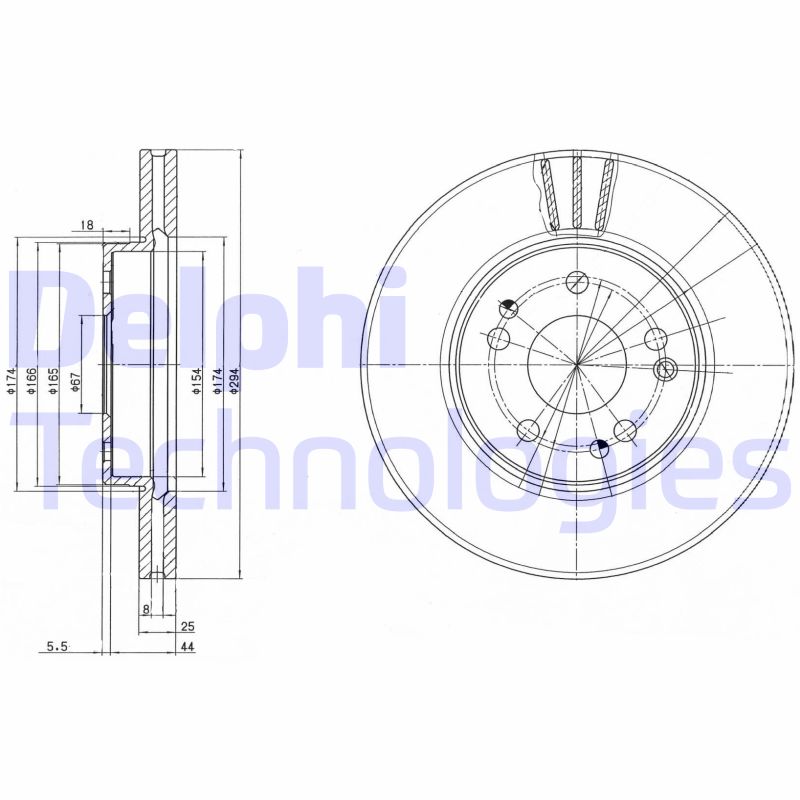 Remschijven Delphi Diesel BG2772
