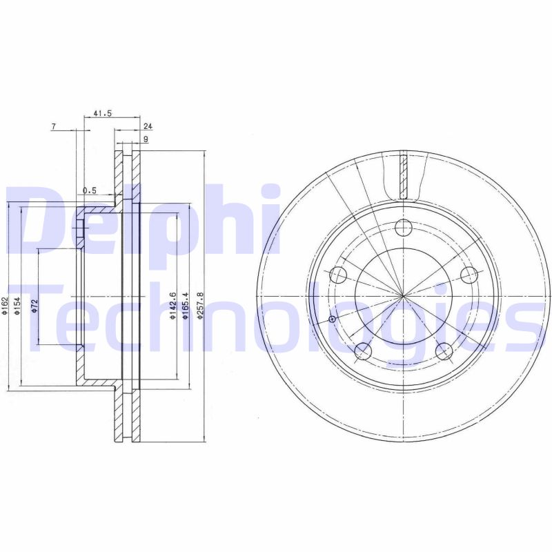 Remschijven Delphi Diesel BG2779