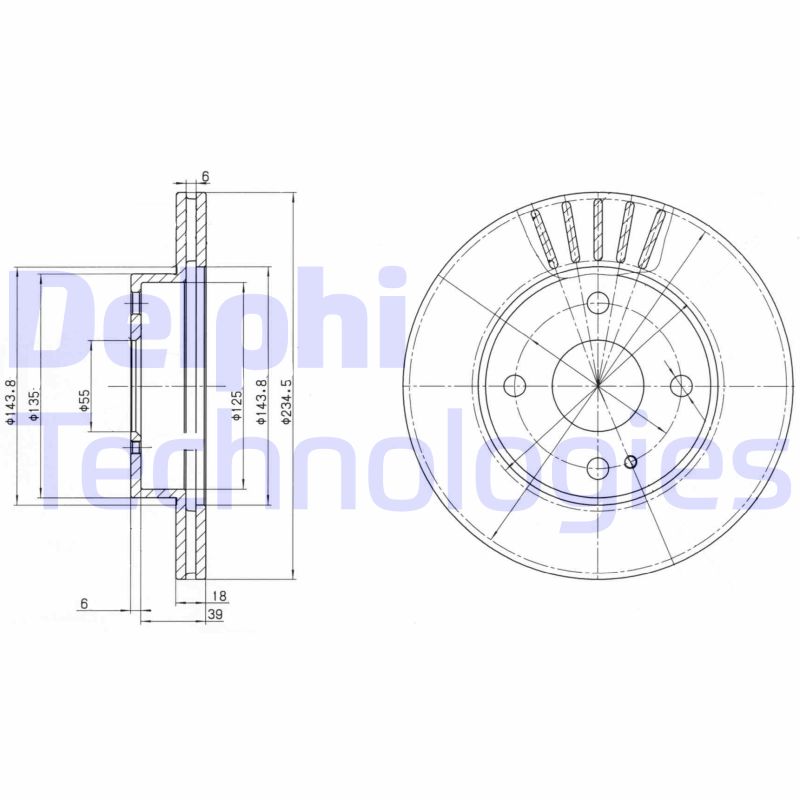 Remschijven Delphi Diesel BG2802