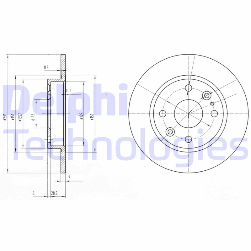 Remschijven Delphi Diesel BG2803