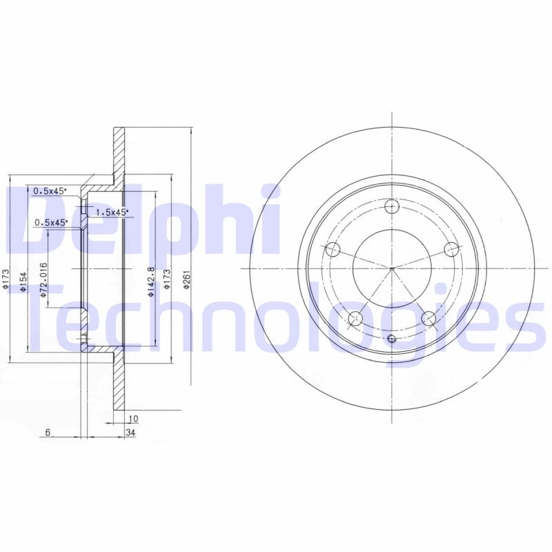 Remschijven Delphi Diesel BG2806