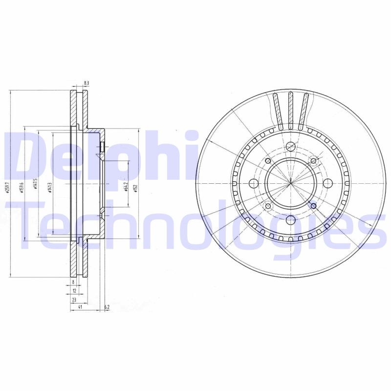 Remschijven Delphi Diesel BG2814