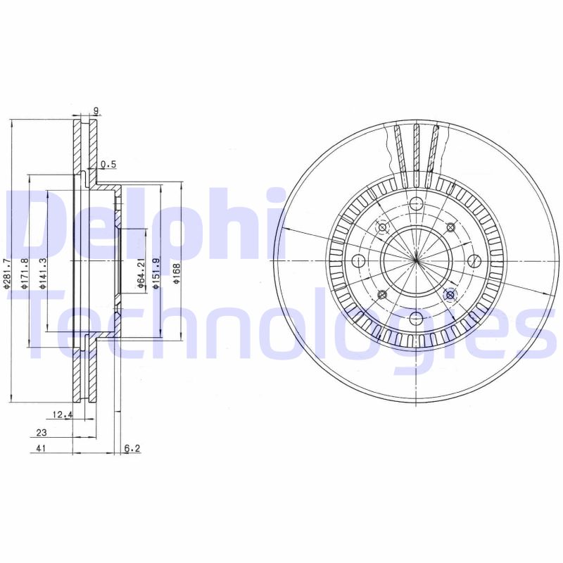 Remschijven Delphi Diesel BG2815