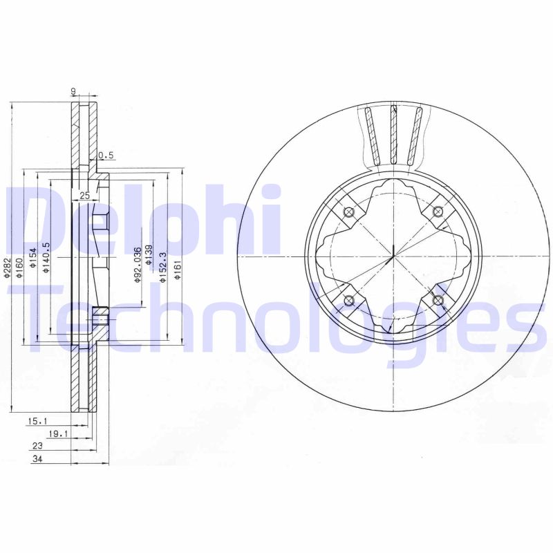 Remschijven Delphi Diesel BG2816