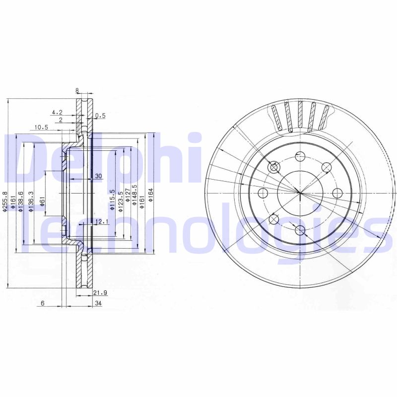 Remschijven Delphi Diesel BG2899