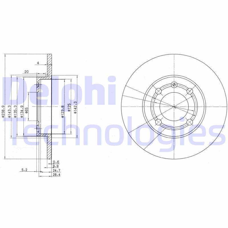 Remschijven Delphi Diesel BG2911