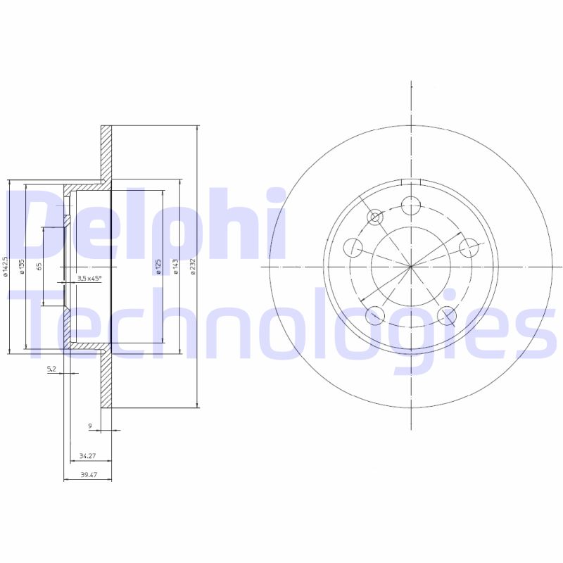 Remschijven Delphi Diesel BG3034