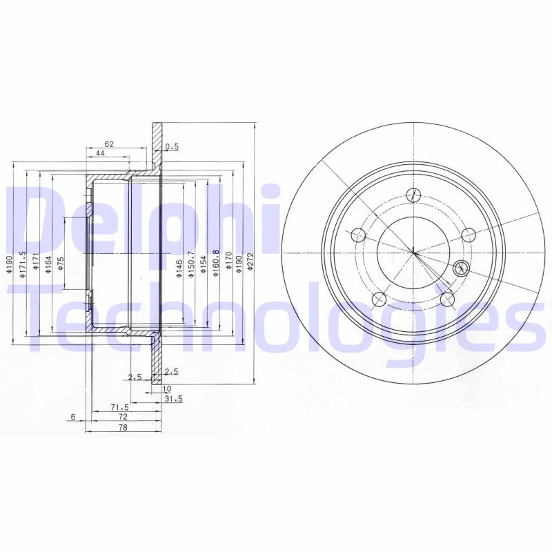 Remschijven Delphi Diesel BG3040