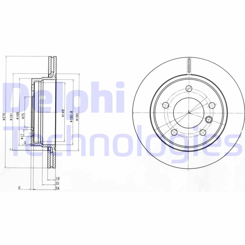 Remschijven Delphi Diesel BG3041C