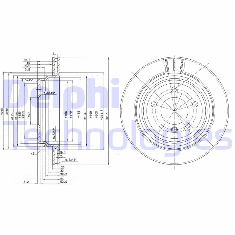 Remschijven Delphi Diesel BG3042