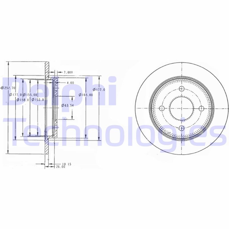 Remschijven Delphi Diesel BG3054