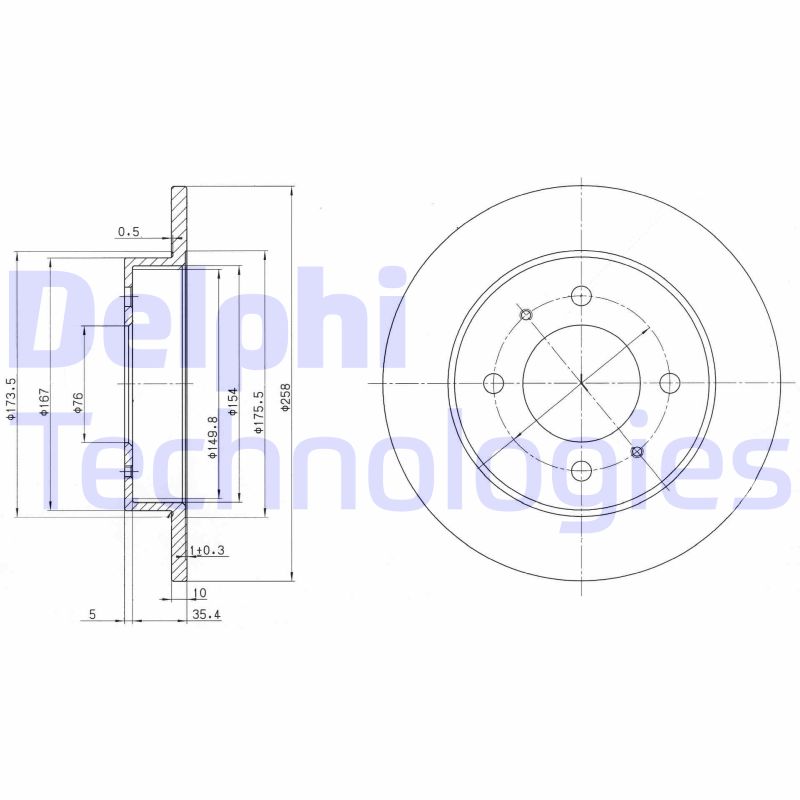 Remschijven Delphi Diesel BG3070