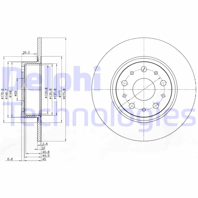 Remschijven Delphi Diesel BG3076