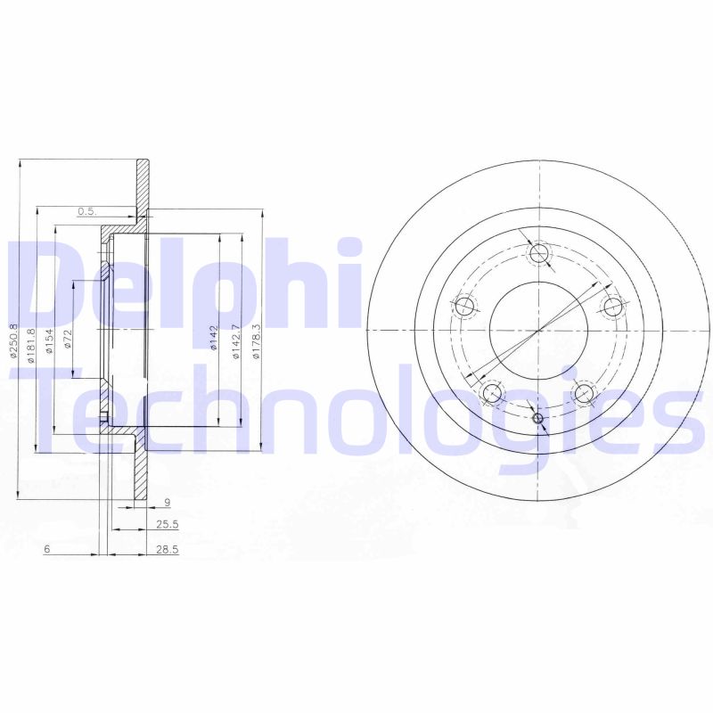 Remschijven Delphi Diesel BG3084
