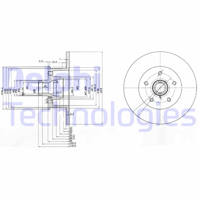 Remschijven Delphi Diesel BG310